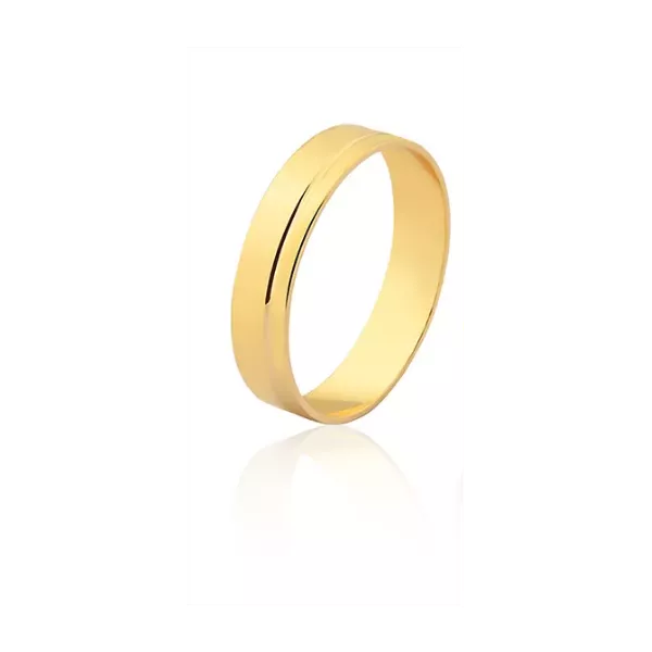 Aliança De Casamento Em Ouro 18k - FA-1529-U-18K - Fábrica das Alianças