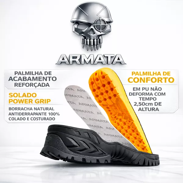 Bota Militar Tática Kansetsu - Preto Liso | ARMATA BOTAS