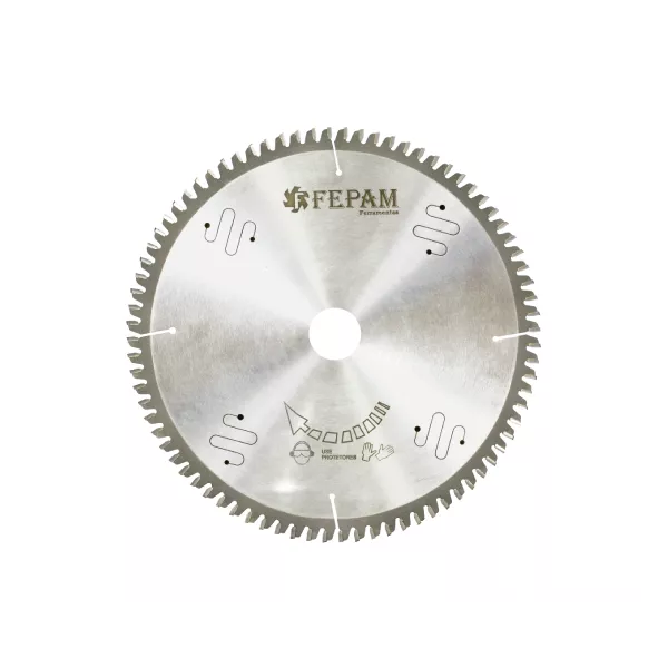 Disco de serra circular para corte de alumínio 250 mm x 80 dentes RT ( - ) F.30 Fepam