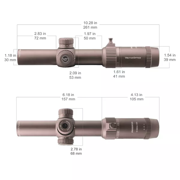 LUNETA VECTOR FORESTER 1-5X24 GEN 2 SFP - Airsoft e Armas de