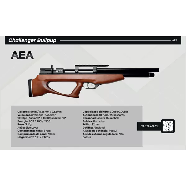 Carabina AEA Challenger Bullpup 7.62 Kit - Airsoft e Armas de