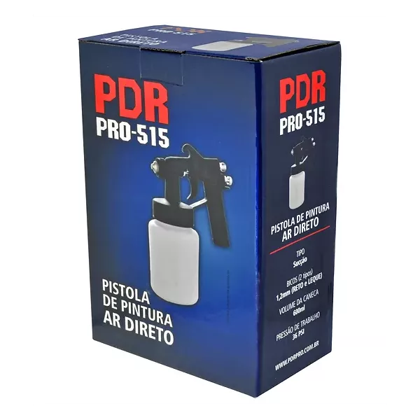 saryputtaHHBDリキッド0.5ml Pistola de Pintura -PDR PRO 515 Sucçõa Ar Direito 1,2mm 600ml
