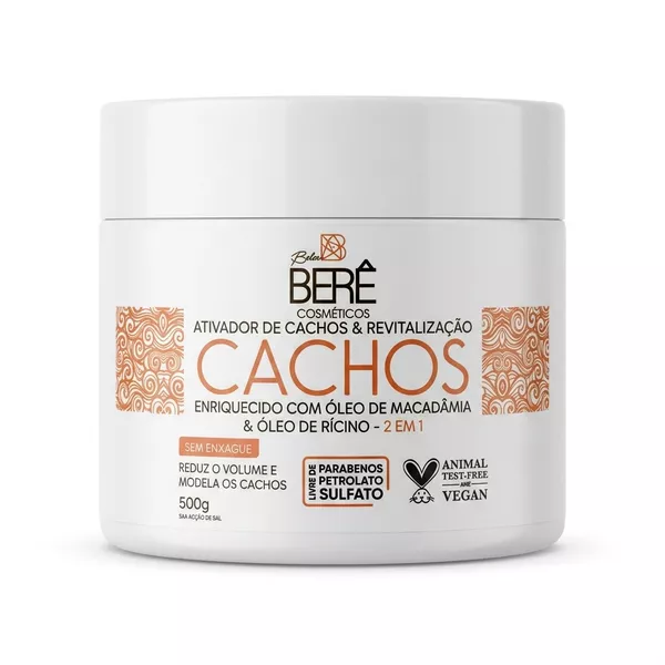 Ativador de Cachos com Macadâmia e Rícino 500g | BELABERE