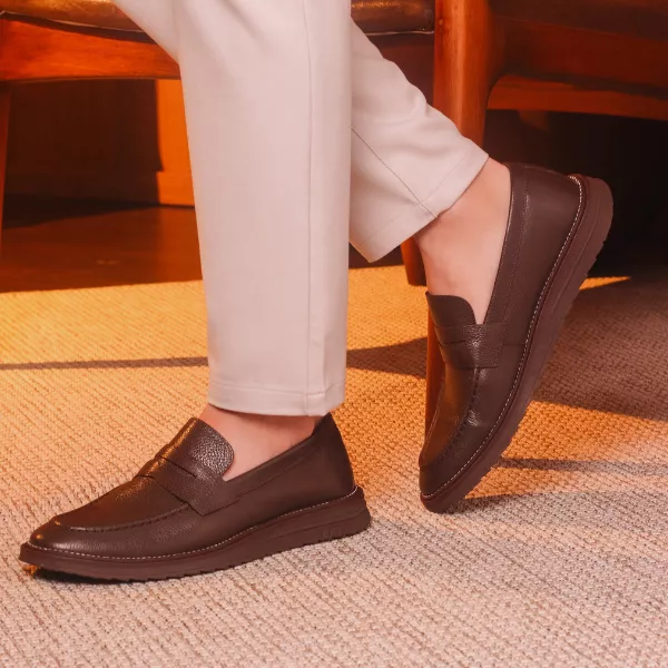 MOCASSIM LOAFER DUBLIN CAFÉ ESCURO | Bernatoni Calçados