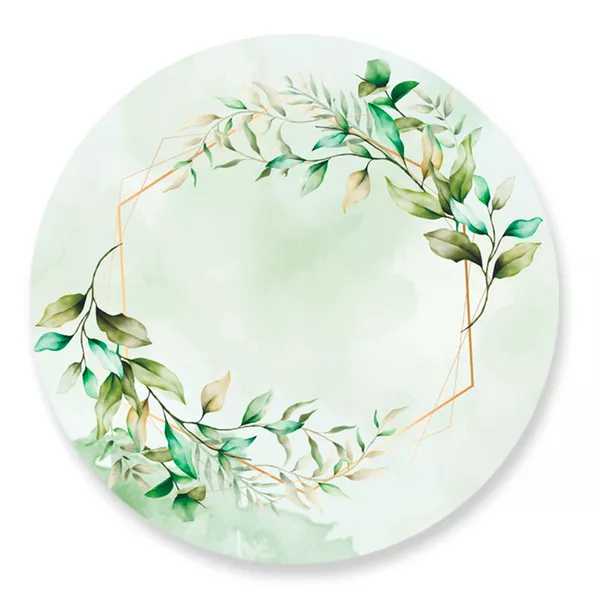 Capa Painel Redondo Floral Verde