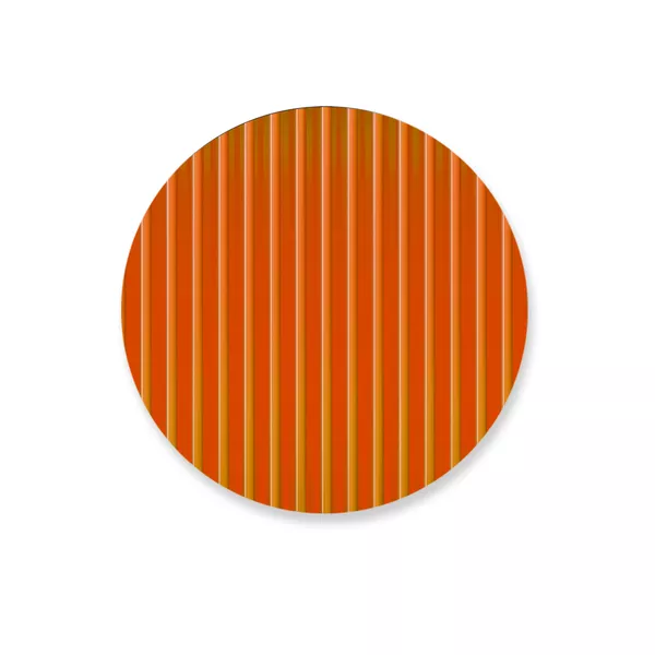 Capa Painel Redondo Ripado Laranja