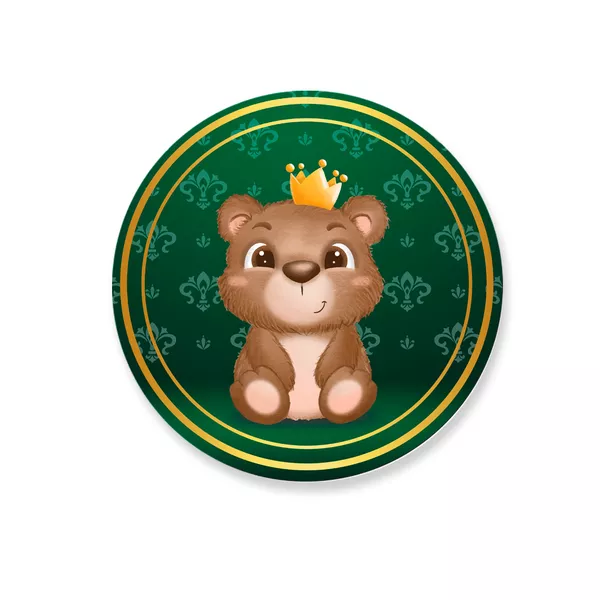 Capa Painel Redondo Urso Realeza Verde