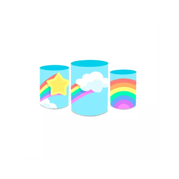 Kit Trio De Cilindros Bolofofo Arco Iris