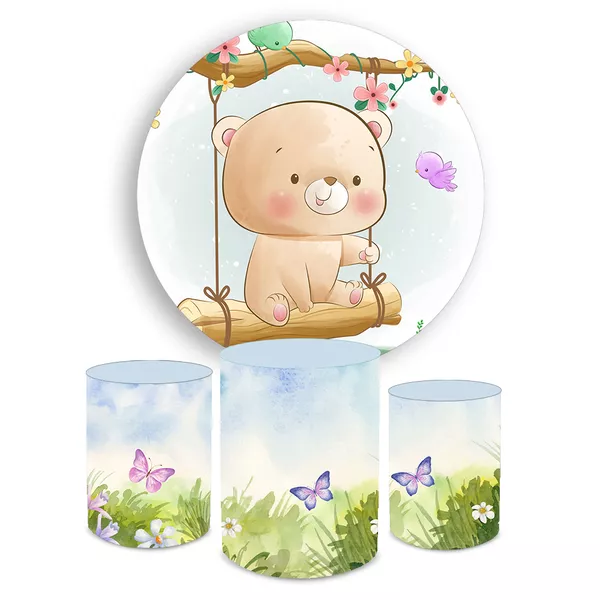 Kit Capa Painel + Trio Cilindros Ursinho Balanço