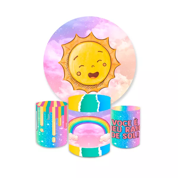 Kit Capa Painel + Trio Cilindro Sol Arco Iris
