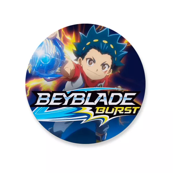 Capa Painel Redondo Decorativo Tema Beyblade Deoração Festa Infantil Menino