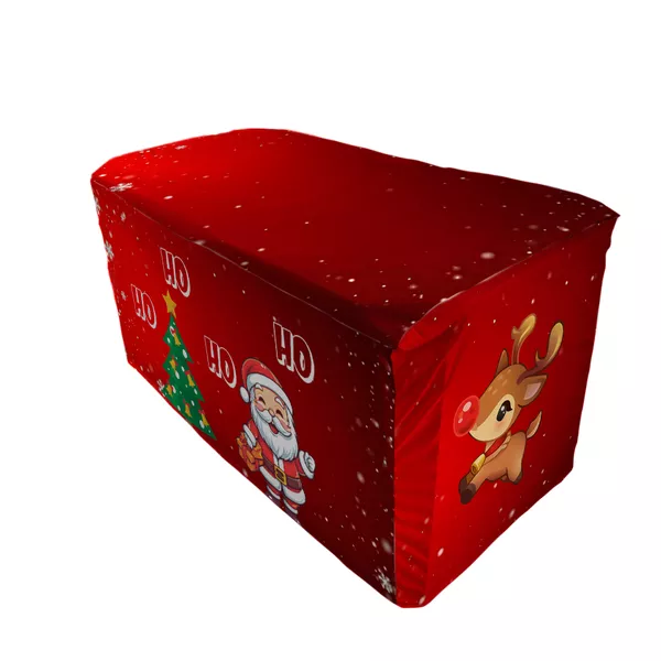 Capa Mesa Tecido Premium Sublimado Veste Fácil 0,70x1,40 Tema Natal Data Especial Natalino Santa Claus Merry Christmas