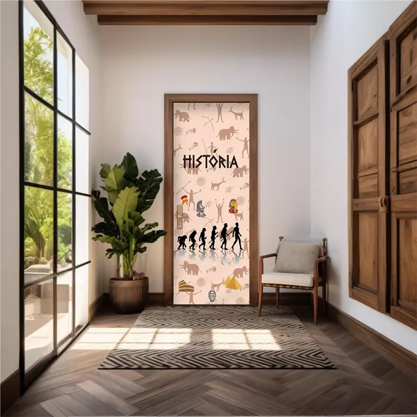 Capa De Porta Em Tecido Sublimado 2,0x0,8m C/ Elástico Decoração Tema Escola Decoração Profissões