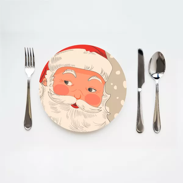 Capa Sousplat Tecido Sublimado 30x30cm Tema Natal Rena Natalino Santa Claus Papai Noel