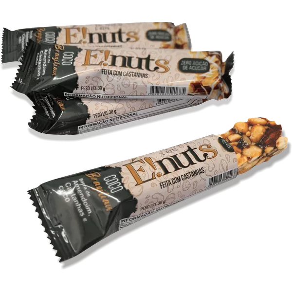 É!nuts Coco Brazilian *Zero adição de açúcares. Display 480g 16