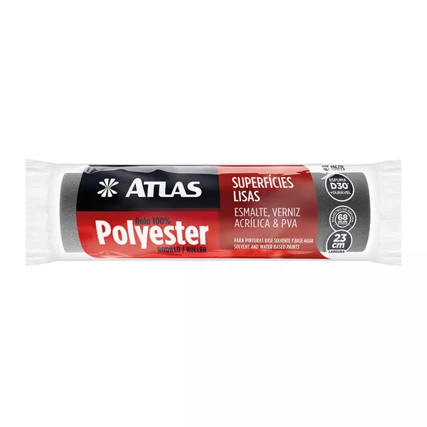 Rolo de Espuma Para Pintura 23cm 100% Poliéster Atlas