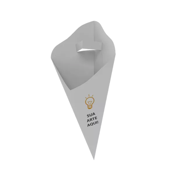 EMBALAGEM CONE COM SUPORTE DE MOLHOS MÉDIA PERSONALIZADA | CaixaMix ...