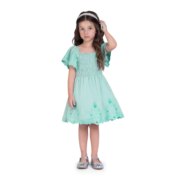 VESTIDO INFANTIL MILON VERDE MONACO 15026 
