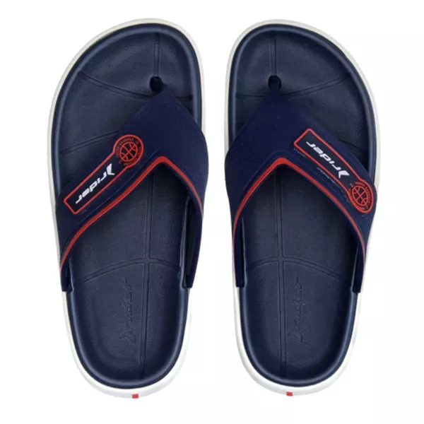 Chinelo de Dedo Rider Block Branco/Azul