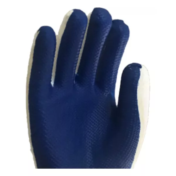LDI LUVA BLUERUBBER MOD:2030-9(G) F.ALGODAO P/BORRACHA 1 PAR CA