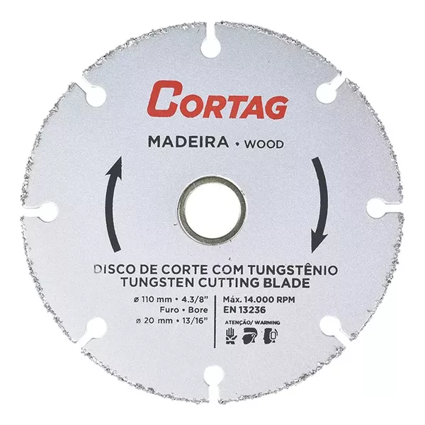 Disco Cortag Mármore Madeira 61346 Tungstênio 110x20mm