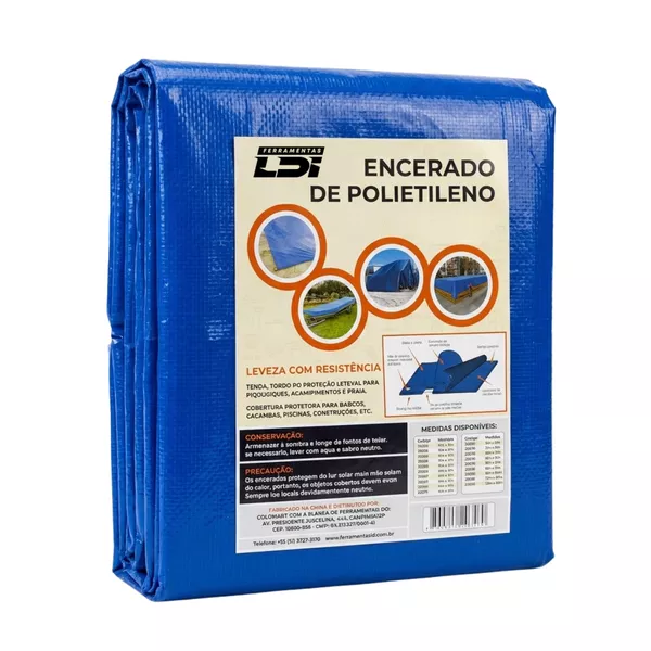 Lona Carreteiro 8x5 Impermeável Caminhão 130 Micras Azul Ldi | SÓ