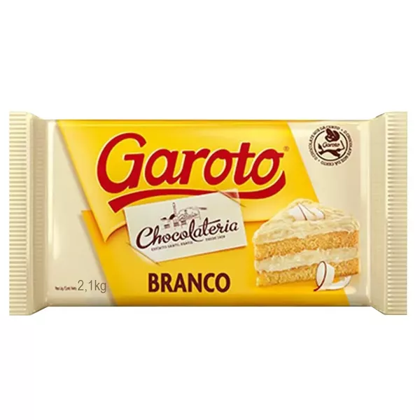 Barra de Chocolate Branco Garoto 2,1KG
