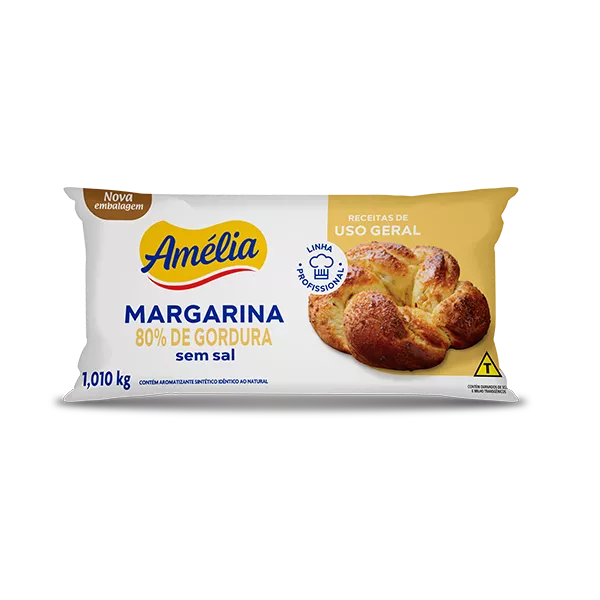 MARGARINA AMELIA USO GERAL SEM SAL 1,010 KG 