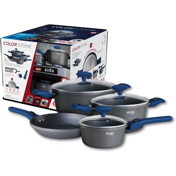 CONJUNTO PANELAS COLORSTONE 4 PEÇAS SMART CLICK