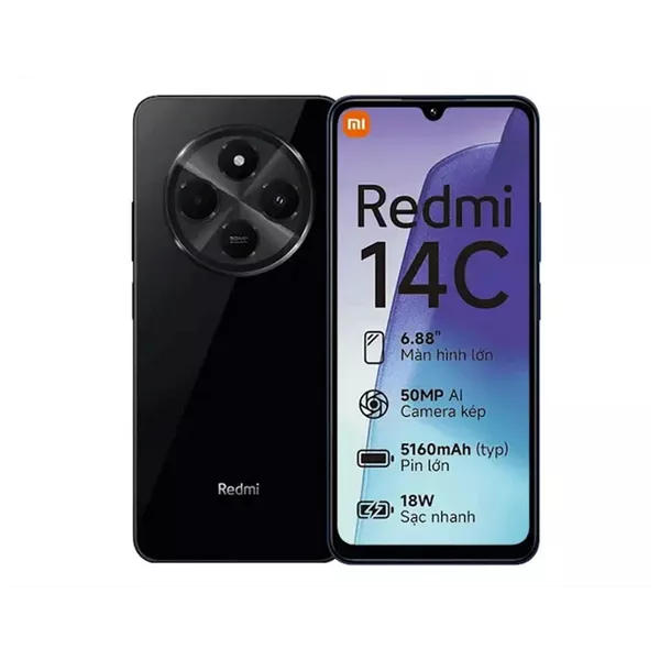 Xiaomi Redmi 14C 256gb 8gb ram Preto | DISTRIBUIDORDECELULARES