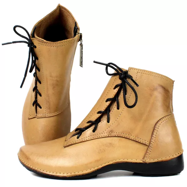Bota Ortopédica Feminina em Couro Legítimo com Pal... - Drilean