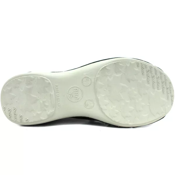 Sapatilha Feminina em Couro Legítimo e Palmilha Gel - Castanho - Coral - Sola Off (AL019)