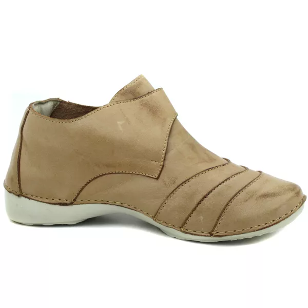 Bota Ortopédica Feminina em Couro Legítimo com Palmilha Gel - Caramelo - Sola Off (AL041)