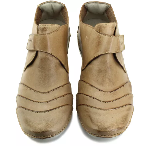 Bota Ortopédica Feminina em Couro Legítimo com Palmilha Gel - Caramelo - Sola Off (AL041)