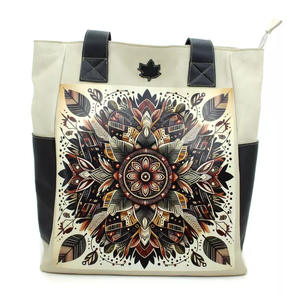 Bolsa Feminina em Couro Legitimo - Off - Preto (BG... - Drilean