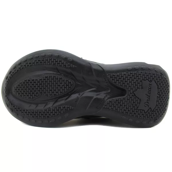 Tênis Feminino em Couro Legítimo com Palmilha em Gel - Bicolor Off - Preto - Sola Preta (CAF003)