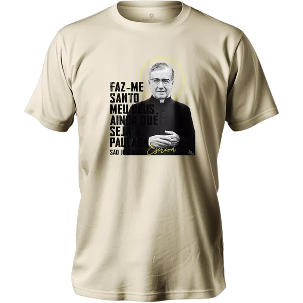 Camiseta 100% Algodão Masculino E Feminino Católica Josemaría Escrivá