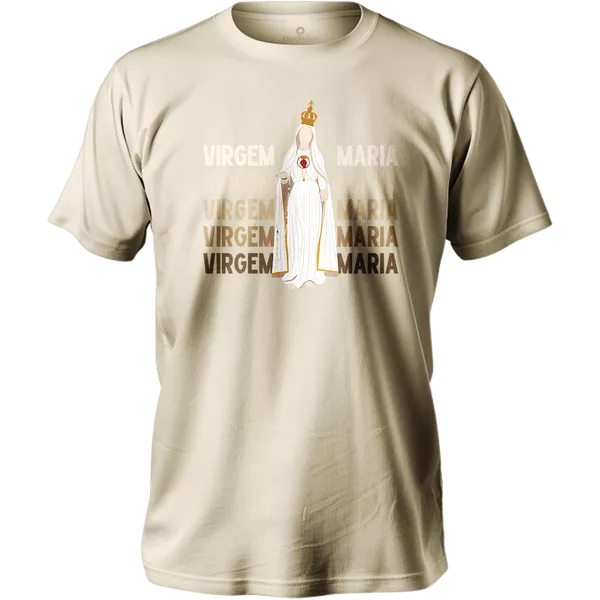 Camiseta De Algodão Masculino E Feminino Católica Virgem Maria
