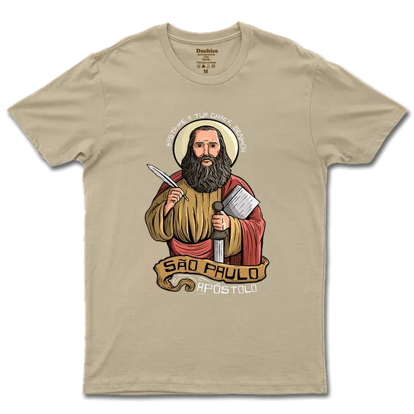 Camiseta De Algodão Masculino E Feminino Católica São Paulo Apostolo