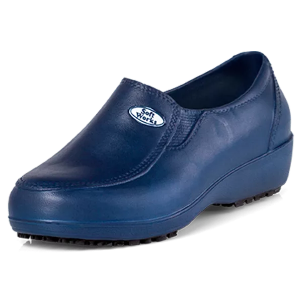 Sapato Feminino Antiderrapante BB95 Azul Marinho Soft Works