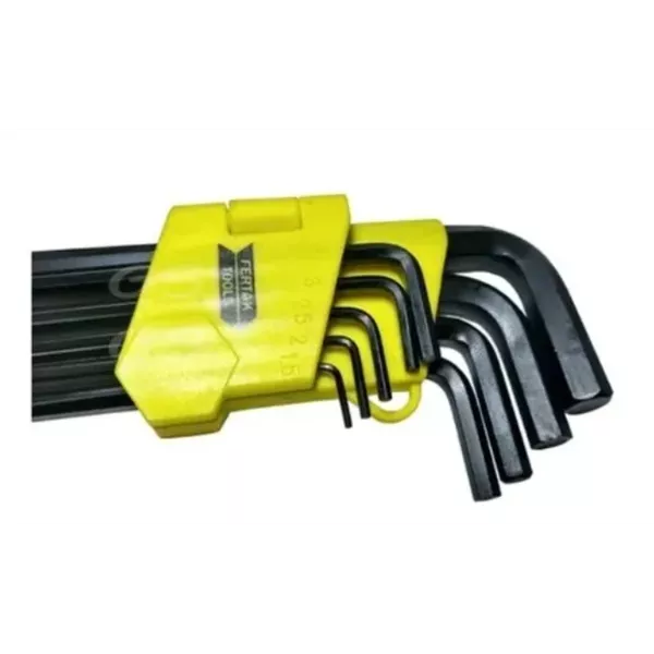 Jogo Chave Allen Longa 9 PCS FertaK 2406 | FERTEK FERRAMENTAS