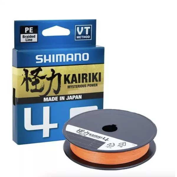 Linha Multifilamento Shimano Kairiki 4 fios - c/ 300m Cor Laranja