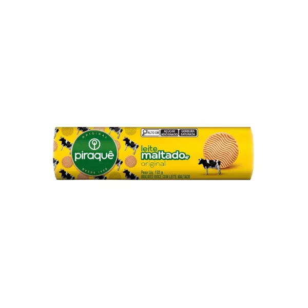 BISCOITO PIRAQUÊ LEITE MALTADO 132 G (1439)