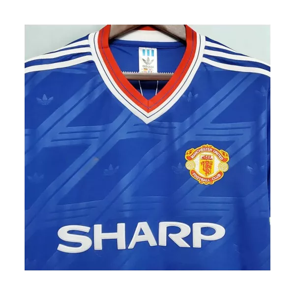 Camisa Manchester United Third III 86/88 Retrô- Azul - Masculina
