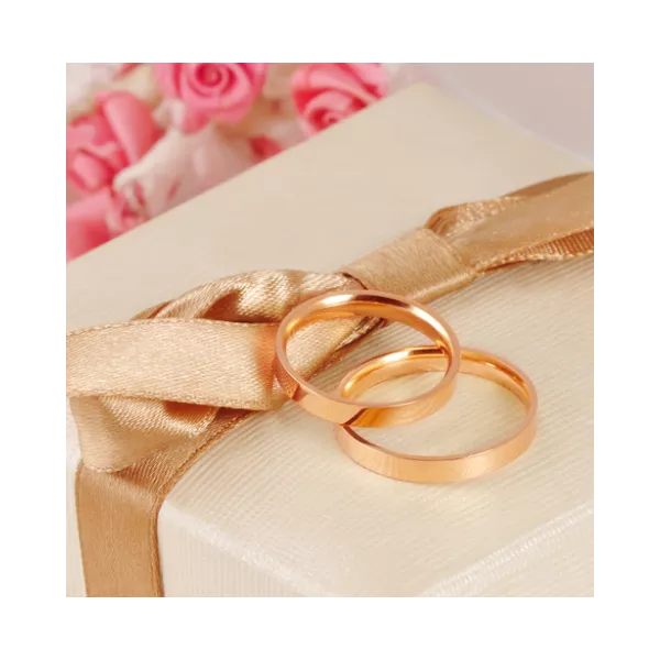 Par de Alianças Quadrada de Casamento em Ouro 18K 