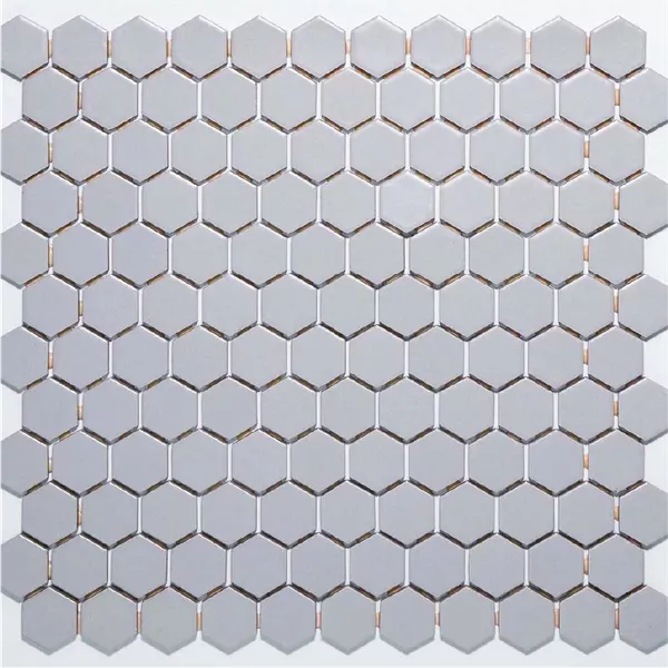 Pastilha de Porcelana Hexagonal - M-12257 Inox - caixa 1,43m² Atlas