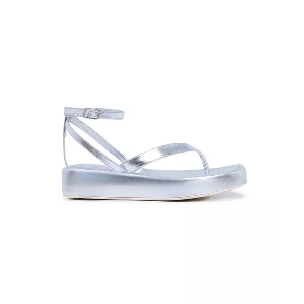 Sandália Flatform Feminina Lua Prata - Hella Shoes
