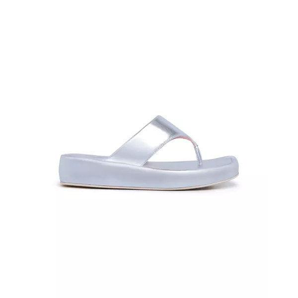 Sandália Flatform Feminina Bia Prata - Hella Shoes