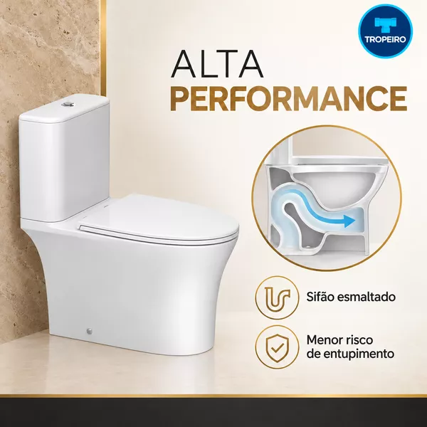 DEC KP.8720.17 KIT BACIA COM CAIXA VERTIS TOTAL CLEAN | Hidráulica
