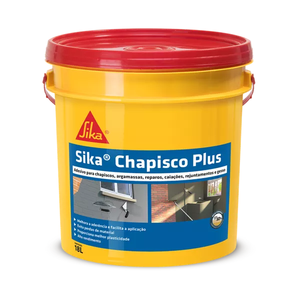 Sika Chapisco Plus 18l - Adesivo para Argamassas, Chapiscos e gessos 